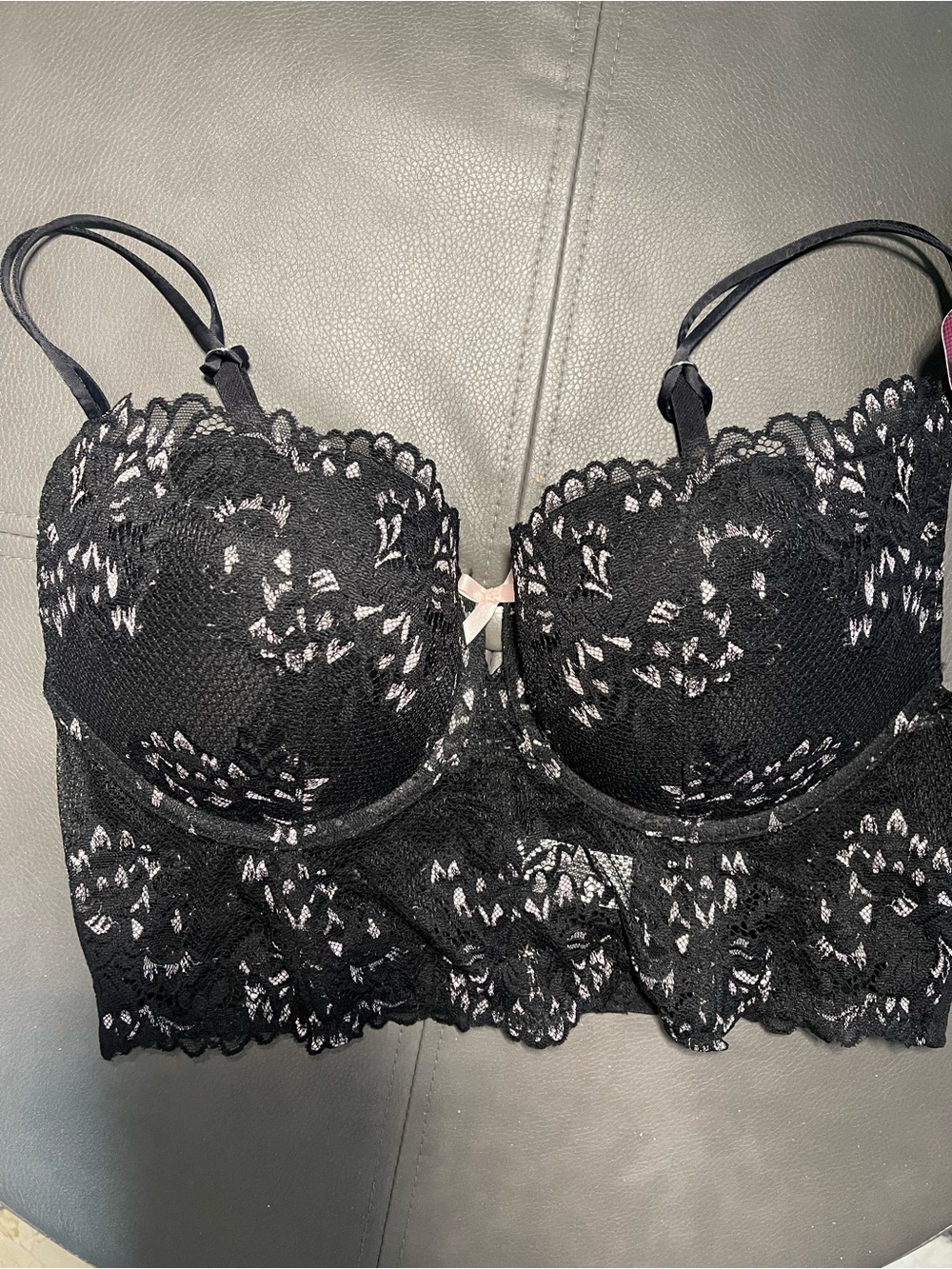 Maidenform Black and  Pink Lace  Bra